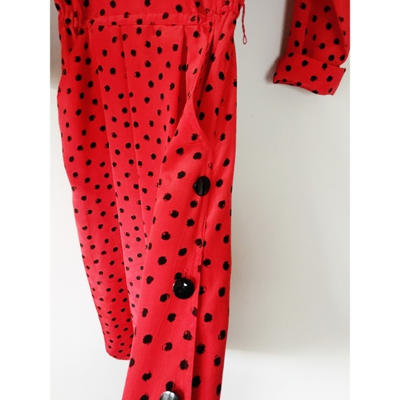 Vintage Leslie Fay Polka Dot Dress - Picture 7 of 8